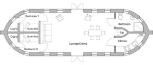 Floor plan for Barge Aground