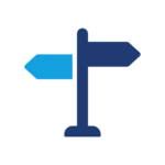 An icon with a signpost